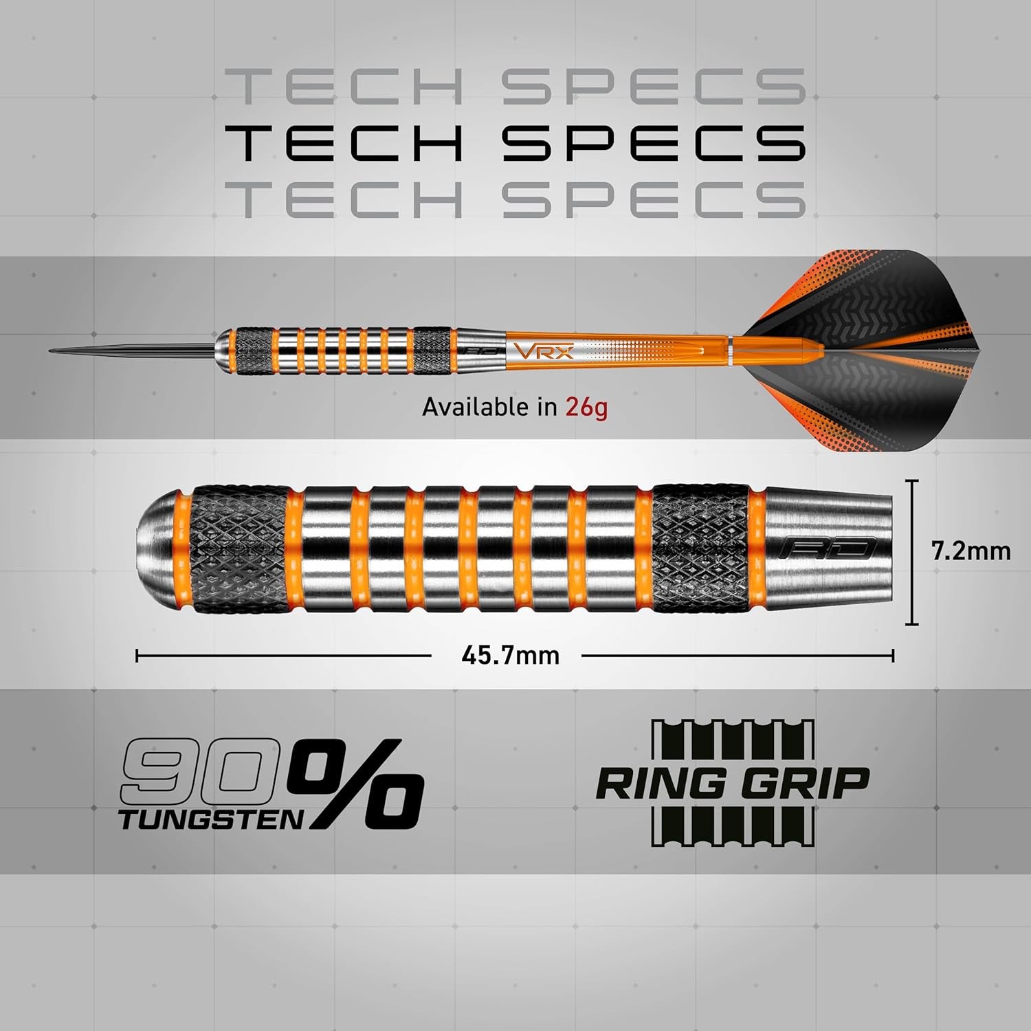 Amberjack Series Darts Set with Flights and Shafts (Stems)
