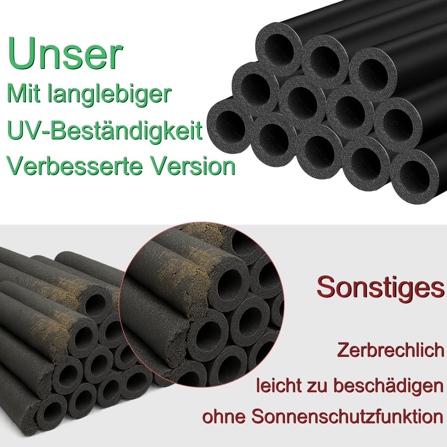 Trampoline Foam Tubes Padding 90 Cm - Pole Protection for 8 Poles Safety Net Including