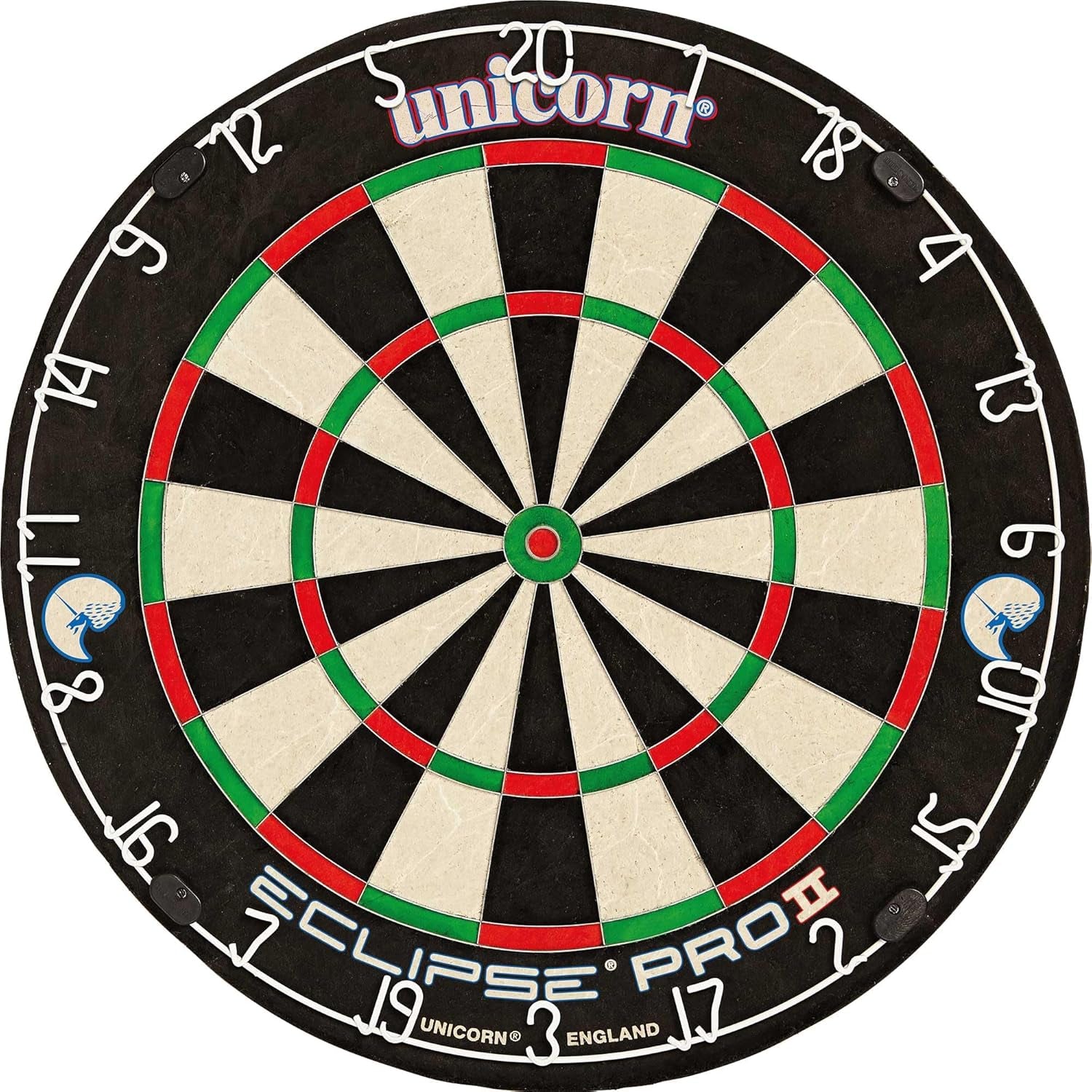 Dartboard | Eclipse Pro 2 | Flat Profile Number Ring | Championship Quality Sisal Bristle | Staple-Free Construction