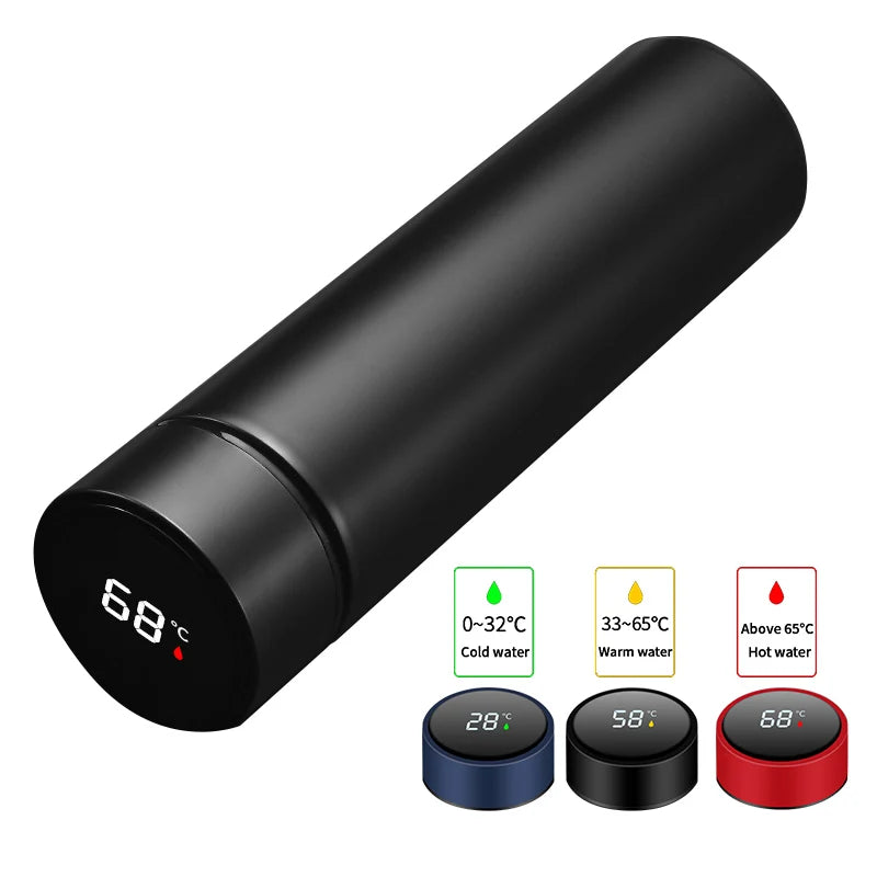 500ML Intelligent Water Bottle Cooler Stainless Steel Thermos Coffee Bottle Temperature Display Leakproof Sport Vacuum Flasks