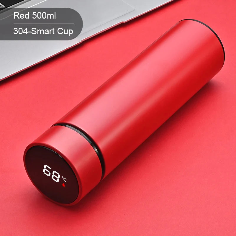 500ML Intelligent Water Bottle Cooler Stainless Steel Thermos Coffee Bottle Temperature Display Leakproof Sport Vacuum Flasks