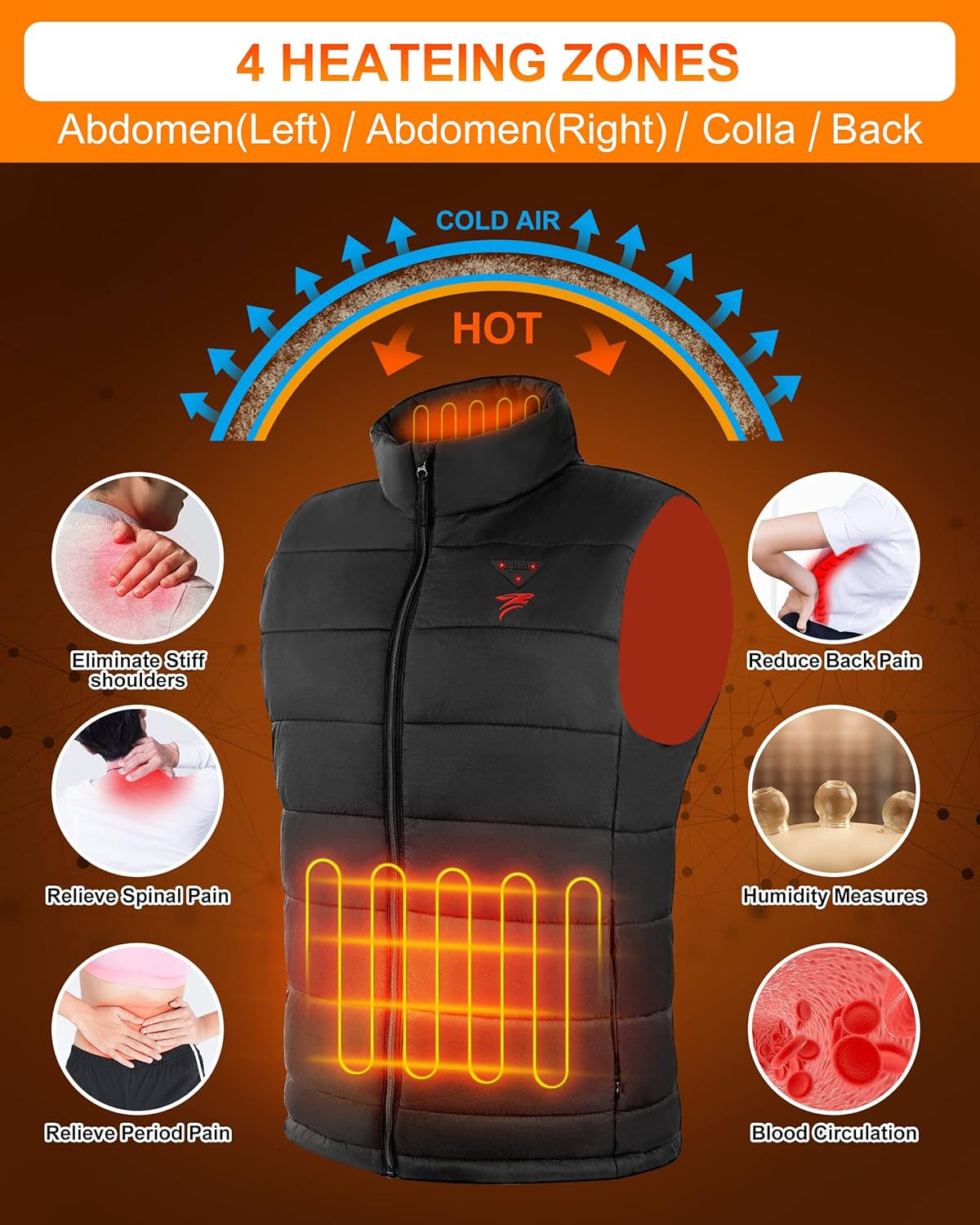 Heated Vest for Men with Battery Pack Included, Warming Men'S Heated Vest Electric, Lightweight Heated Jacket