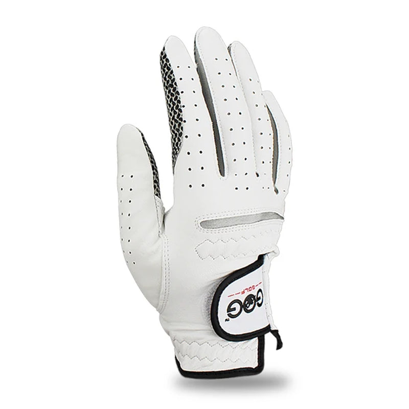 Pack 1 Pcs Golf Gloves Men Left/Right Hand Soft Breathable Pure Sheepskin Genuine Leather with Anti-Slip Granules Men Golf Glove