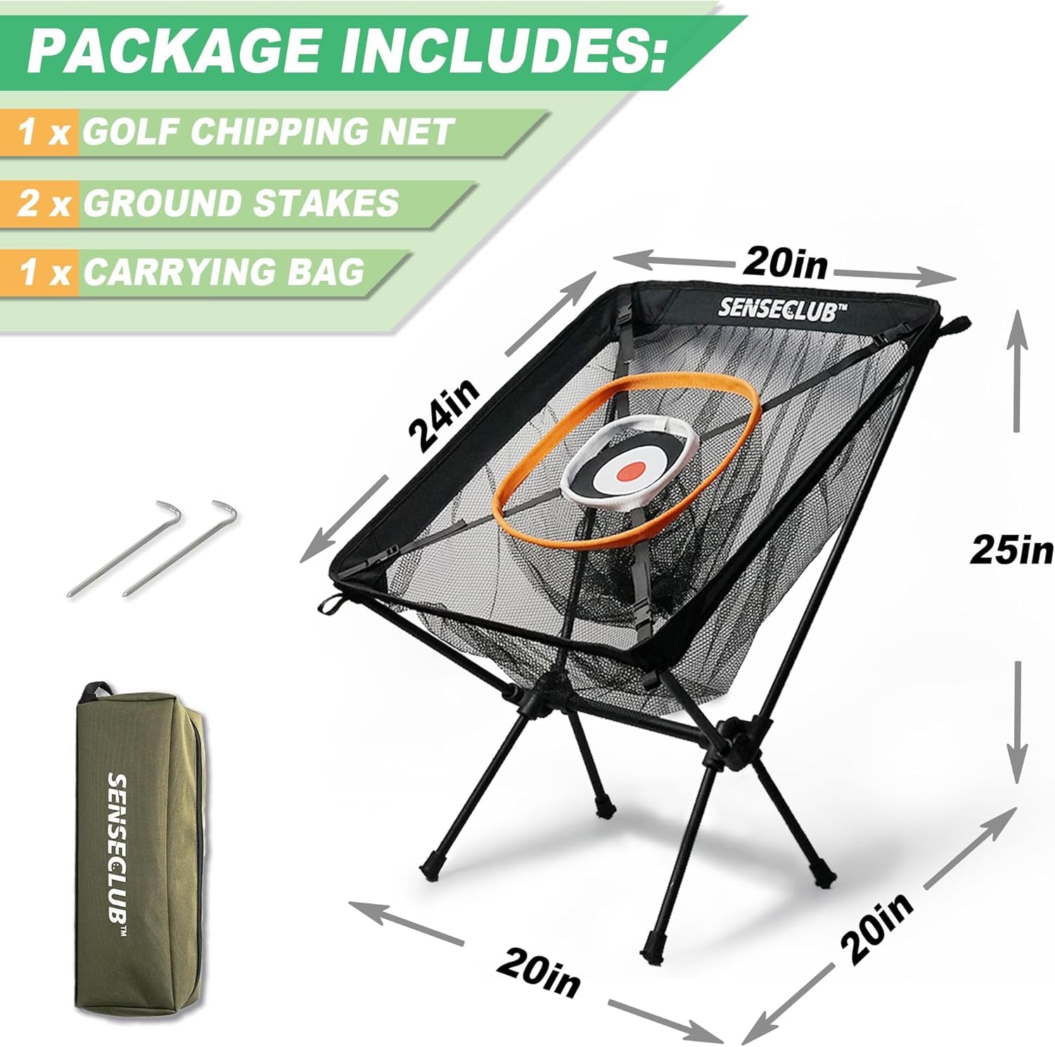 Golf Chipping Net & Driving Net, Backyard Golf Practice Net with Mat, Indoor Golf Training Target with Balls, Funny Golf Games Golf Gifts for Golfers