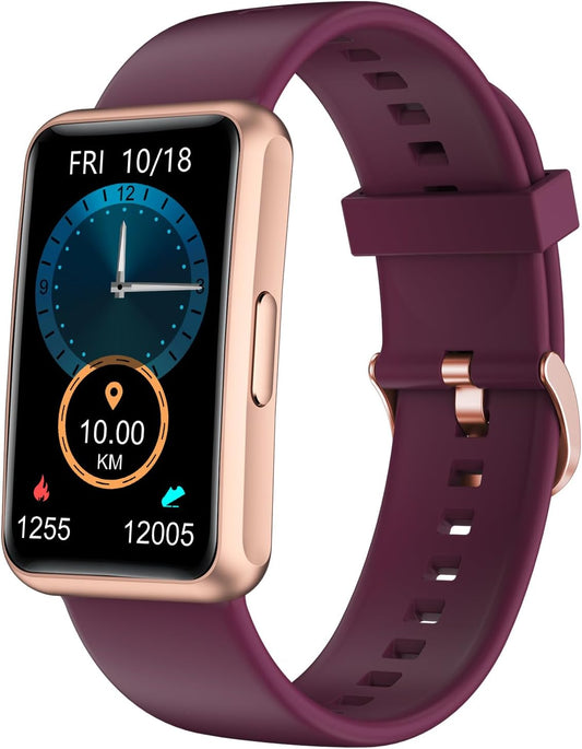 Fitness Tracker - Standalone Fitness Watch for Men and Women, IP68 Waterproof with Full Touch Screen, Steps and Calories Counter, Sleep Tracker, and Alarm Clocks (Purple)