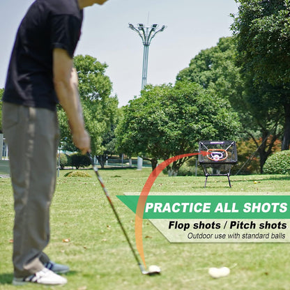 Golf Chipping Net & Driving Net, Backyard Golf Practice Net with Mat, Indoor Golf Training Target with Balls, Funny Golf Games Golf Gifts for Golfers