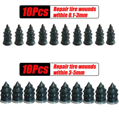 Vacuum Tyre Repair Set Nail Kit for Wheels Car Motorcycle Scooter Rubber Tubeless Tire Repair Tool A1 Glue Free Repair Tire Nail