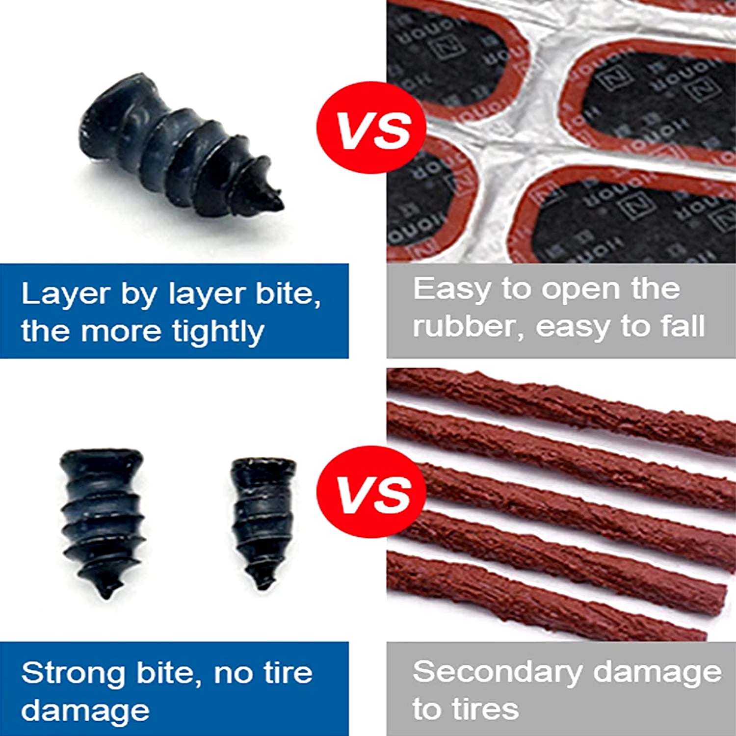Vacuum Tyre Repair Set Nail Kit for Wheels Car Motorcycle Scooter Rubber Tubeless Tire Repair Tool A1 Glue Free Repair Tire Nail