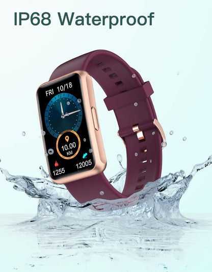 Fitness Tracker - Standalone Fitness Watch for Men and Women, IP68 Waterproof with Full Touch Screen, Steps and Calories Counter, Sleep Tracker, and Alarm Clocks (Purple)