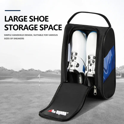New Portable Mini Golf Shoe Bag Nylon Shoe Carrier Bags Zipper Golfball Holder Breathable Pouch Pack Tee Bag Sport Accessories