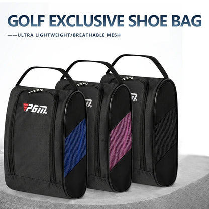 New Portable Mini Golf Shoe Bag Nylon Shoe Carrier Bags Zipper Golfball Holder Breathable Pouch Pack Tee Bag Sport Accessories