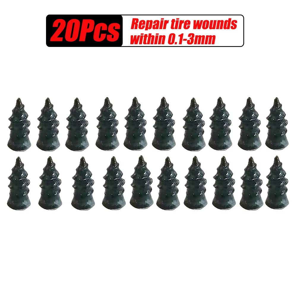 Vacuum Tyre Repair Set Nail Kit for Wheels Car Motorcycle Scooter Rubber Tubeless Tire Repair Tool A1 Glue Free Repair Tire Nail