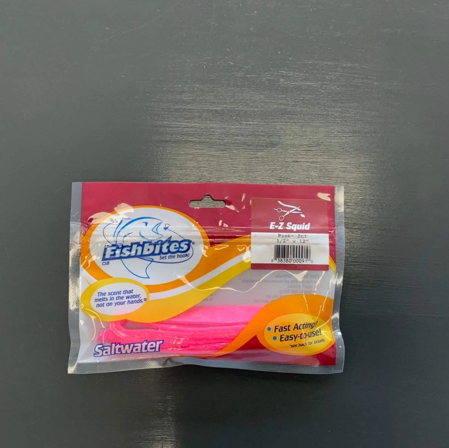 EZ Bites Fast Acting Pink, Longer Lasting Saltwater Bait Strips, 2-Pack
