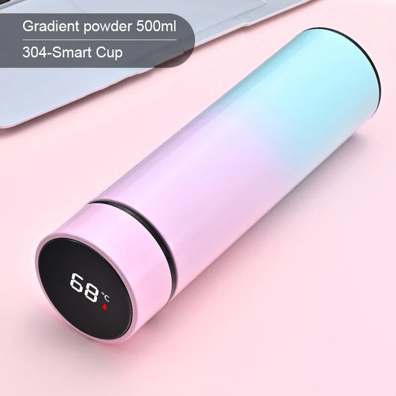 500ML Intelligent Water Bottle Cooler Stainless Steel Thermos Coffee Bottle Temperature Display Leakproof Sport Vacuum Flasks